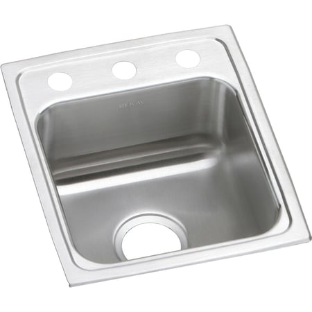 Elkay Lustertone Stainless Steel 15 X 17-1/2 X 6 Single Bowl Top Mount Ada Sink LRADQ1517603